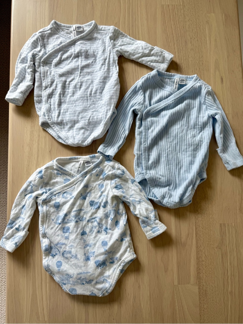 Janie and Jack Baby Wrap Bodysuit 3-Pack. Size 3-6 months